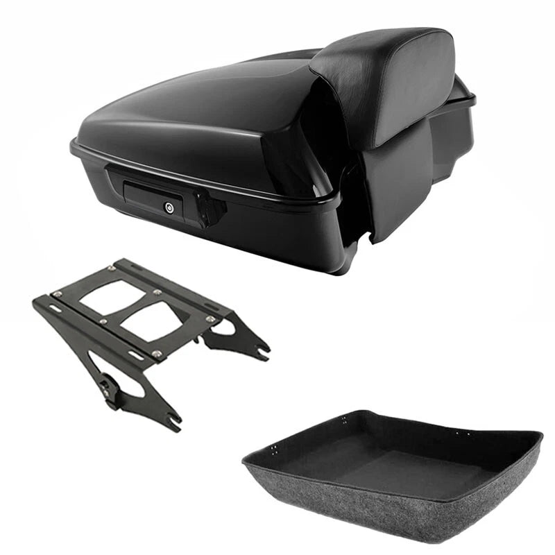 Chopped Trunk Backrest Mount Rack Fit For Harley Touring Cvo Road Glide 14-2026