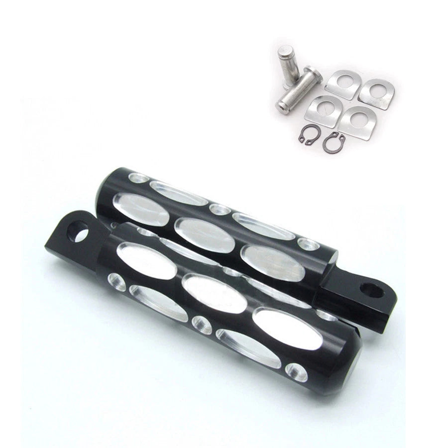 Black CNC Foot Pegs Rest with Mount Kit Pins For Harley Sportster Male Peg Mount