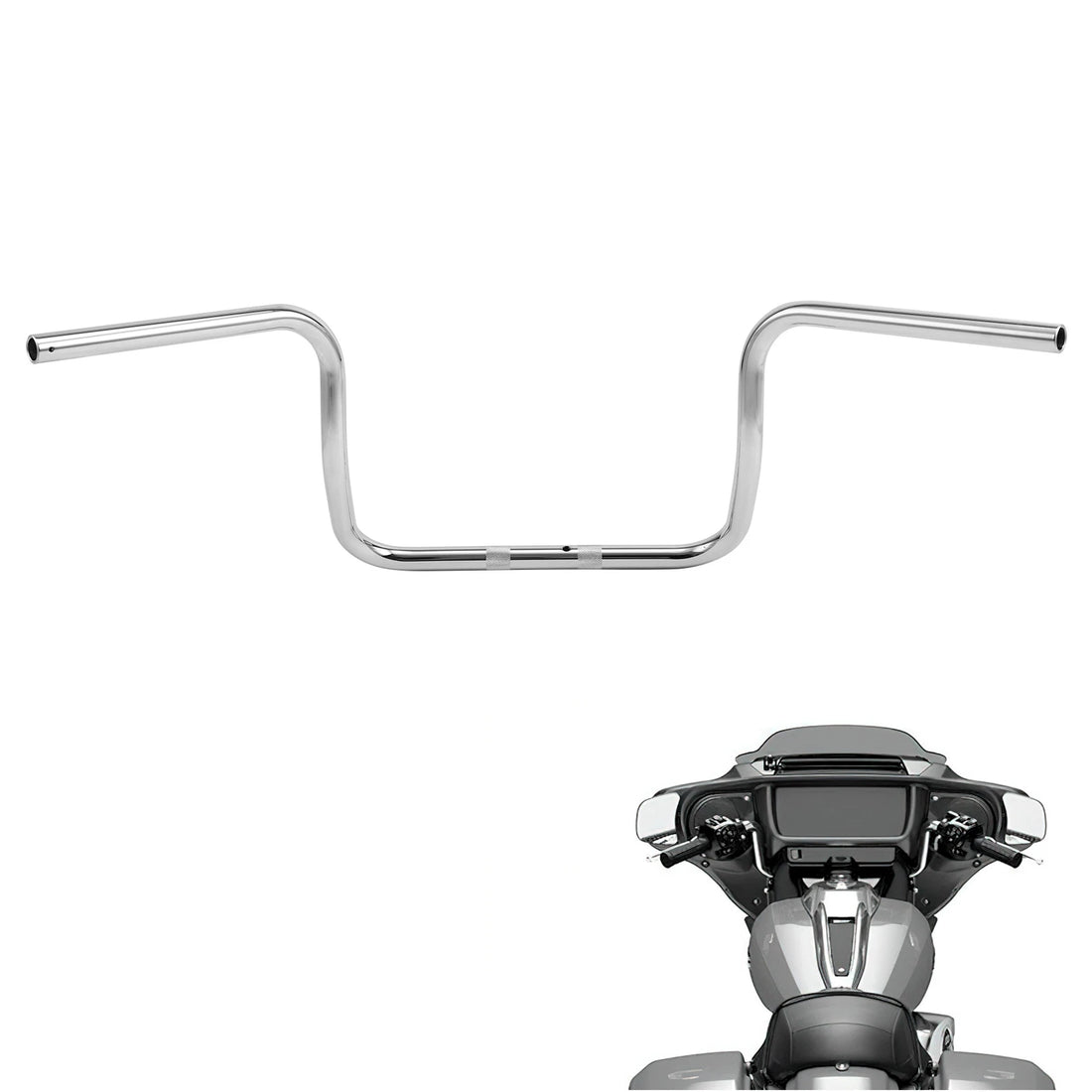 Chrome Fat 12" Rise Ape Hanger Handlebar Fit For Harley Cvo Street Glide 23-26