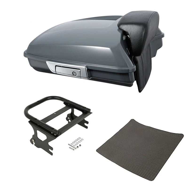 Razor Trunk Pad Mount Rack Fit For Harley Road King 1997-2008 Gunship Gray