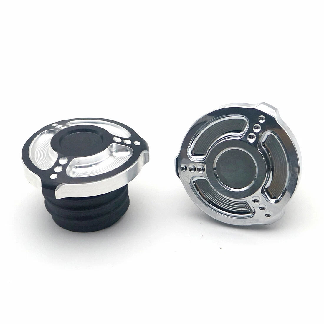 Black CNC Edge Cut Vented Gas Cap Fuel Cap For Harley Sportster XL Dyna Touring
