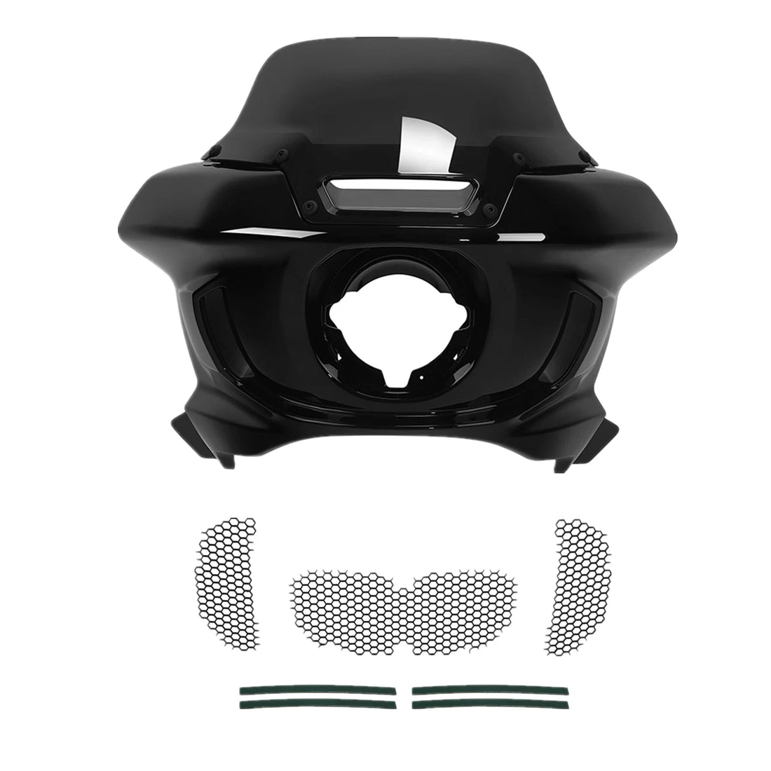 Black Fairing Windshield Mesh Vent Screen Fit For Harley Low Rider Fxlrst 22-25