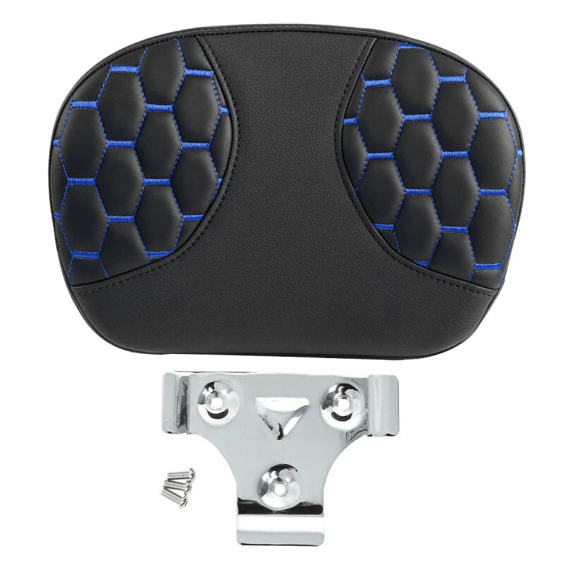 Passenger Sissy Bar Backrest Pad Fit For Harley Touring Street Glide Fat Bob