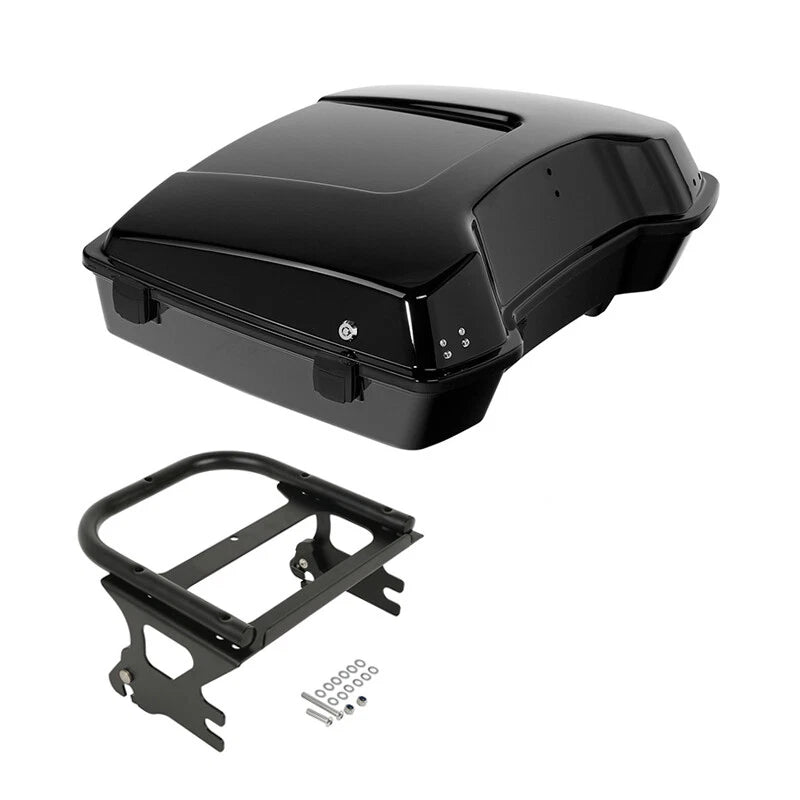 Black Razor Trunk Mount Rack Fits For Harley Touring Road Glide 97-2008