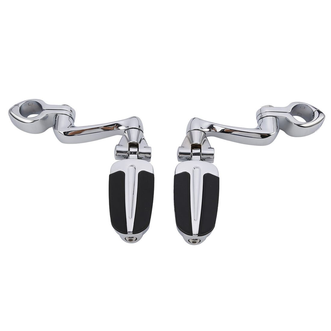 Chrome 1 1/4" Highway Engine Guard Foot Pegs Mount Fit For Harley Softail Deluxe
