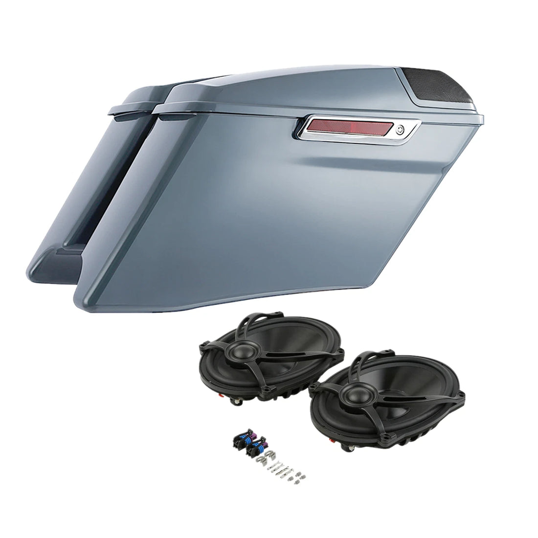 4" Stretched Saddlebags & 5" x 7" Speakers Fit For Harley Cvo Street Glide 14-24