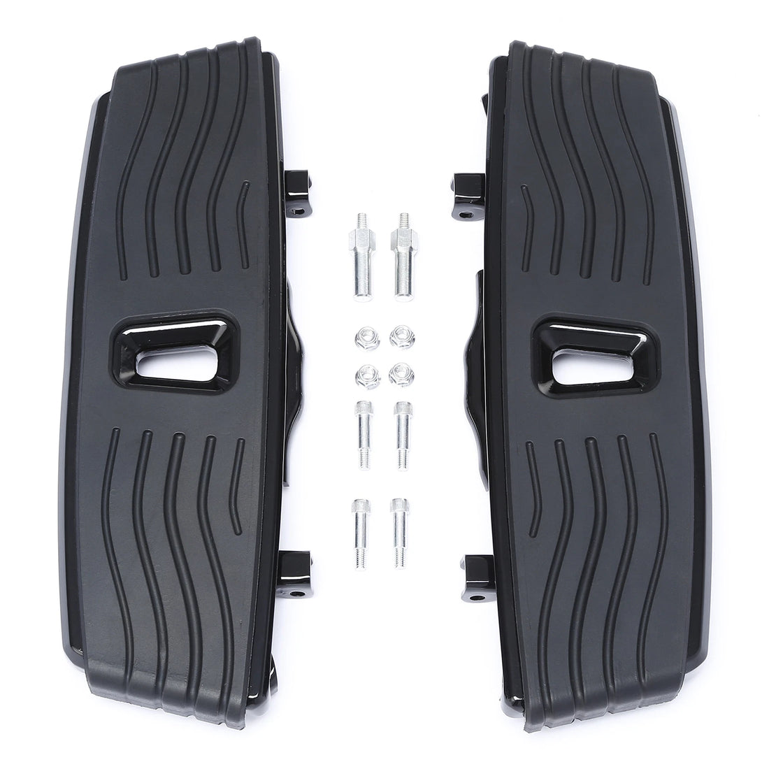 Black Driver Rider Floorboards Footboard Fit For Harley Cvo Road Glide 2023-2025