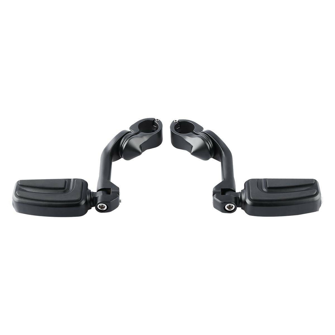 1 1/4'' Long Angled Highway Engine Guard Bar Male Mount Footpeg Pegs Matte Black