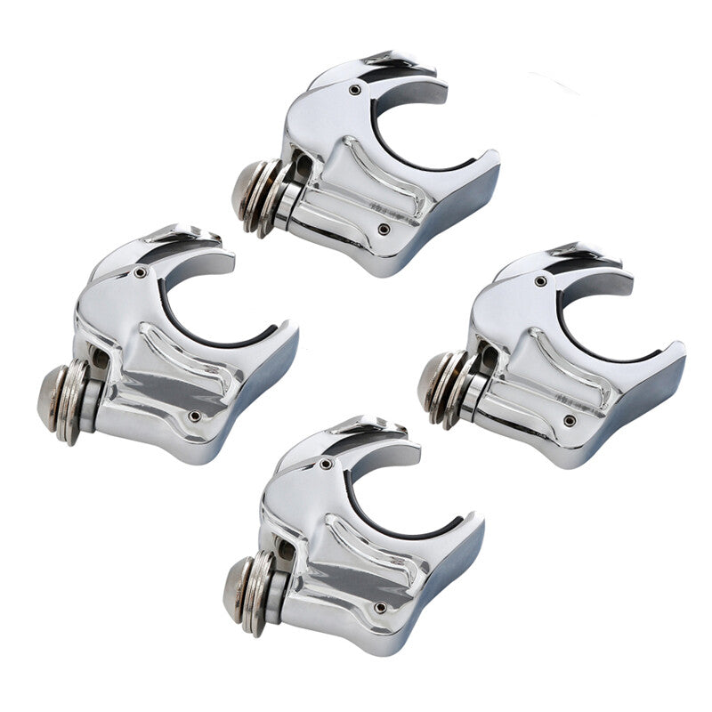 39mm 4PCS Chrome Front Windshield Windscreen Clamps Fit For Harley Sportster XL
