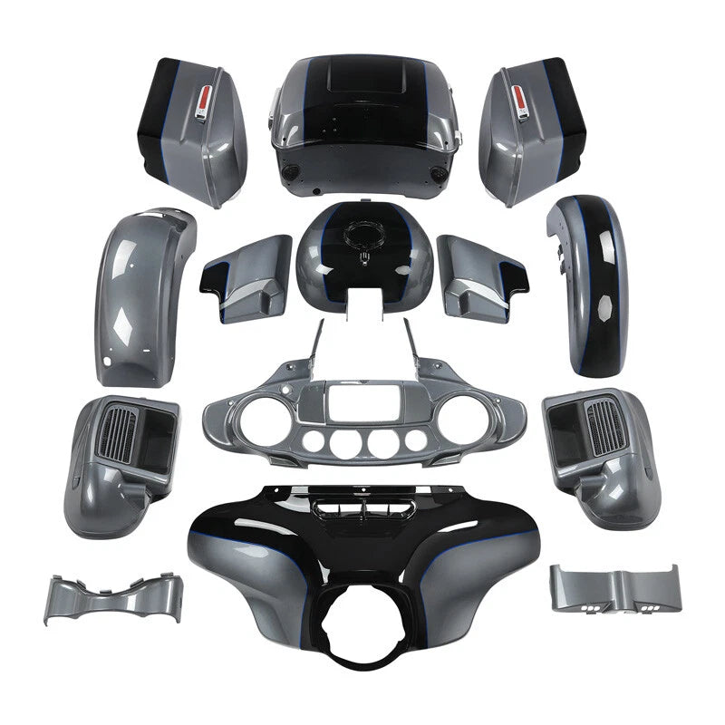 Fairings Fit For Harley Electra Glide 2014-24 Gauntlet Gray Metallic/Vivid Black