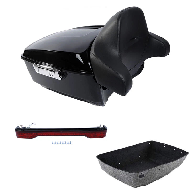 King Trunk Backrest LED Tail Light Fit For Harley Electra Road Glide 2014-2026
