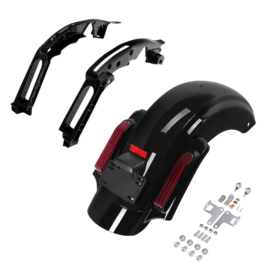 Rear Fender LED Light Support Kit Fit For Harley Touring Street Glide 2014-2024