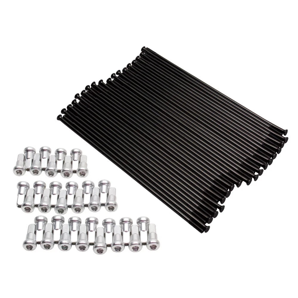 Tusk SPK-YF-21-01c78a-902a44 Motorcycle Spoke Kit - Front 21" Black Spoke/Silver