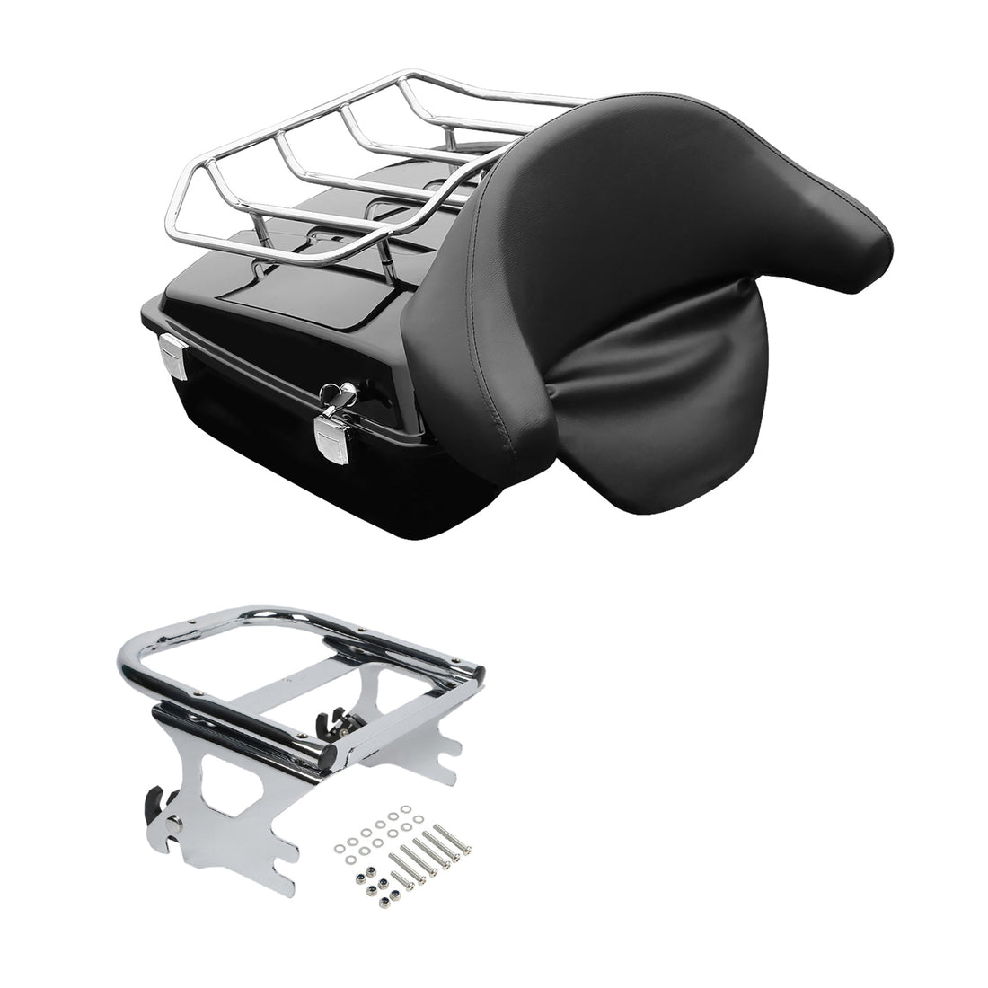 Chopped Trunk Backrest Mount Rack Fits For Harley Touring models 1997-2008