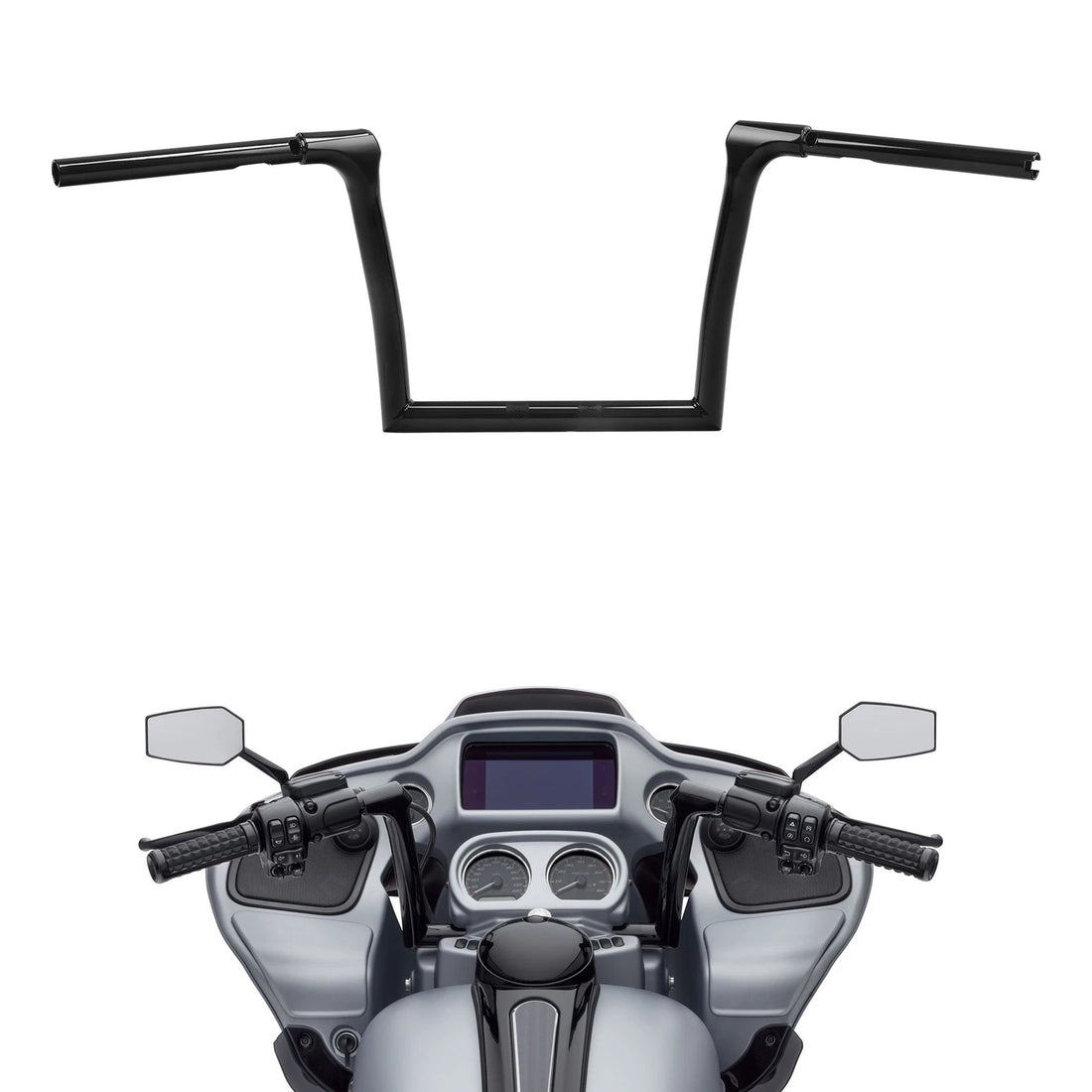 1 1/4'' Ape Hanger 10" Rise Handlebar Fit For Harley Touring Road Glide 15-23 22