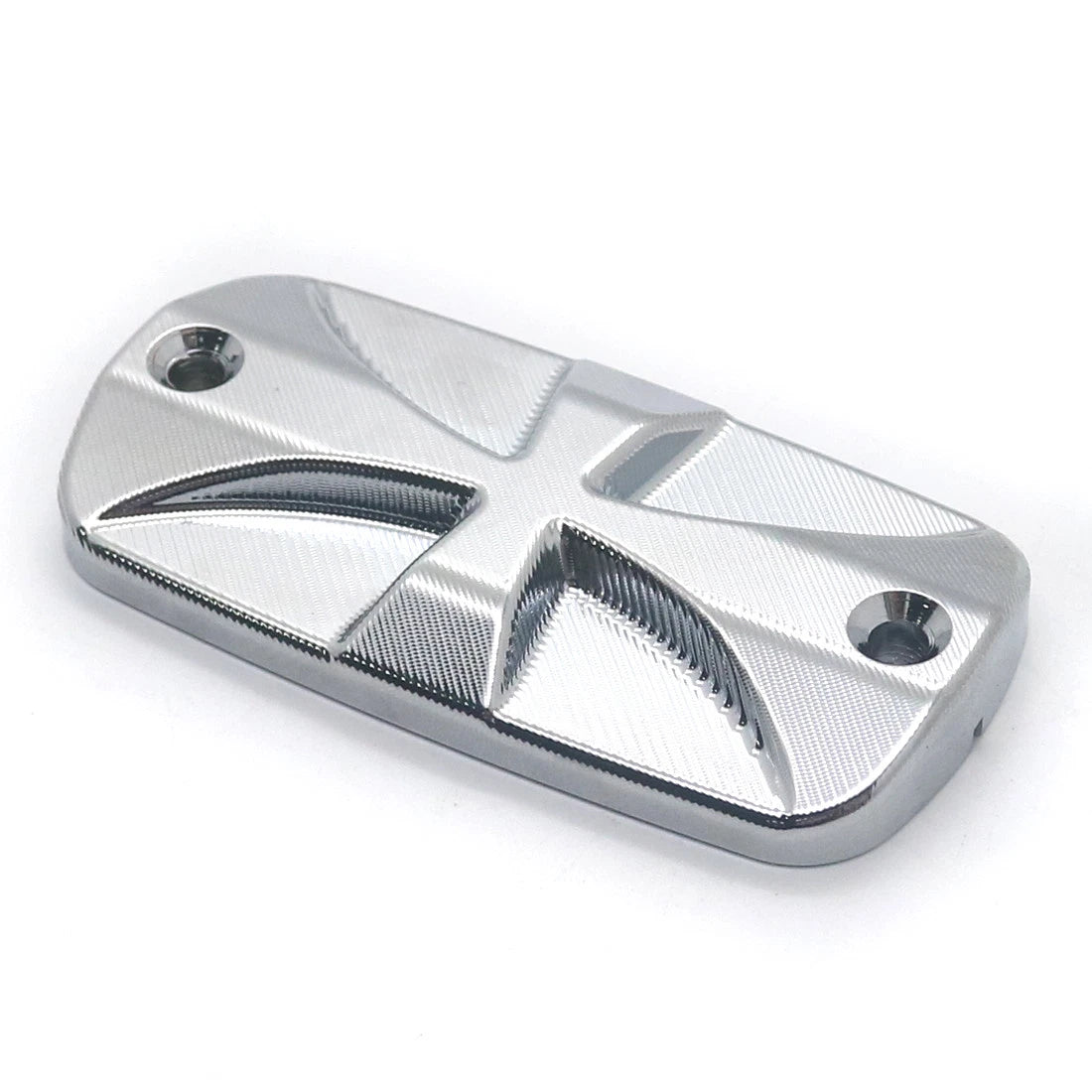 Chrome Cross Front Brake Fluid Cap For Yamaha Kawasaki Honda Suzuki Cruisers