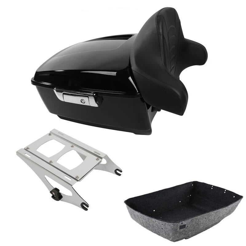 King Trunk Backrest Chrome Mount Fit For Harley Touring Road King Glide 14-2026
