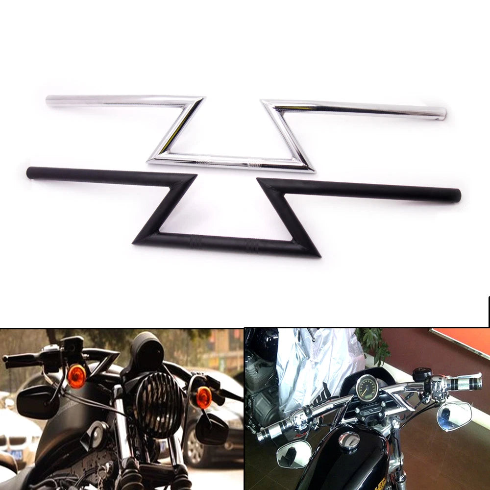 1" 25mm Motorcycle Metal Drag Handlebar Z Bars For Harley Honda Yamaha Kawasaki