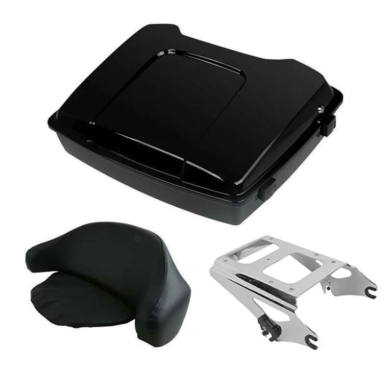 Razor Tour Trunk Backrest Mount Rack Fit For Harley Touring Road King 2009-2013
