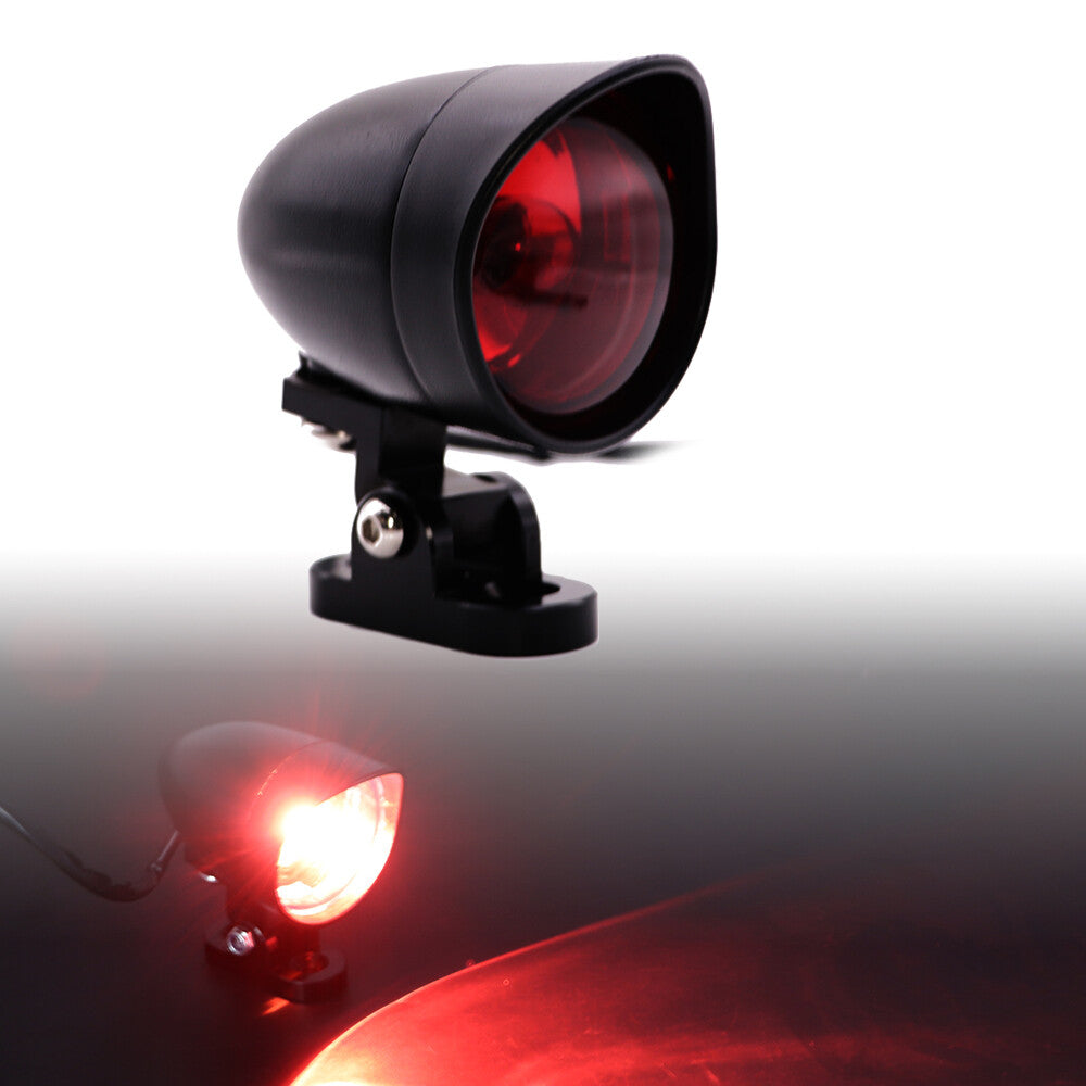 Black Retro Bullet Tail Brake Light For Harley Chopper Bobber Cafe Racer Custom
