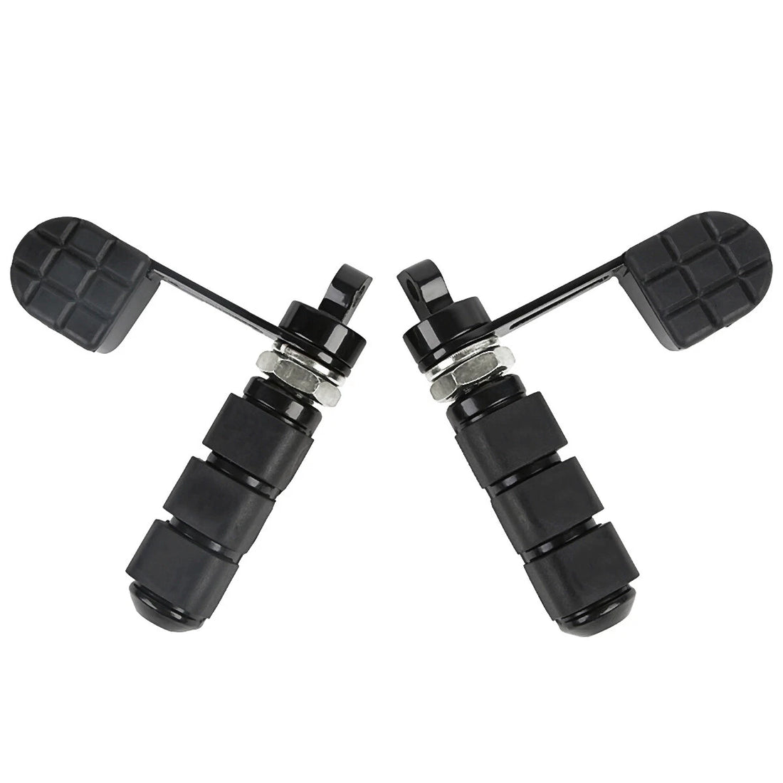 Black Foot Pegs Heel Support For Harley Sportster XL 883 1200 Softail Fxwg Fxr