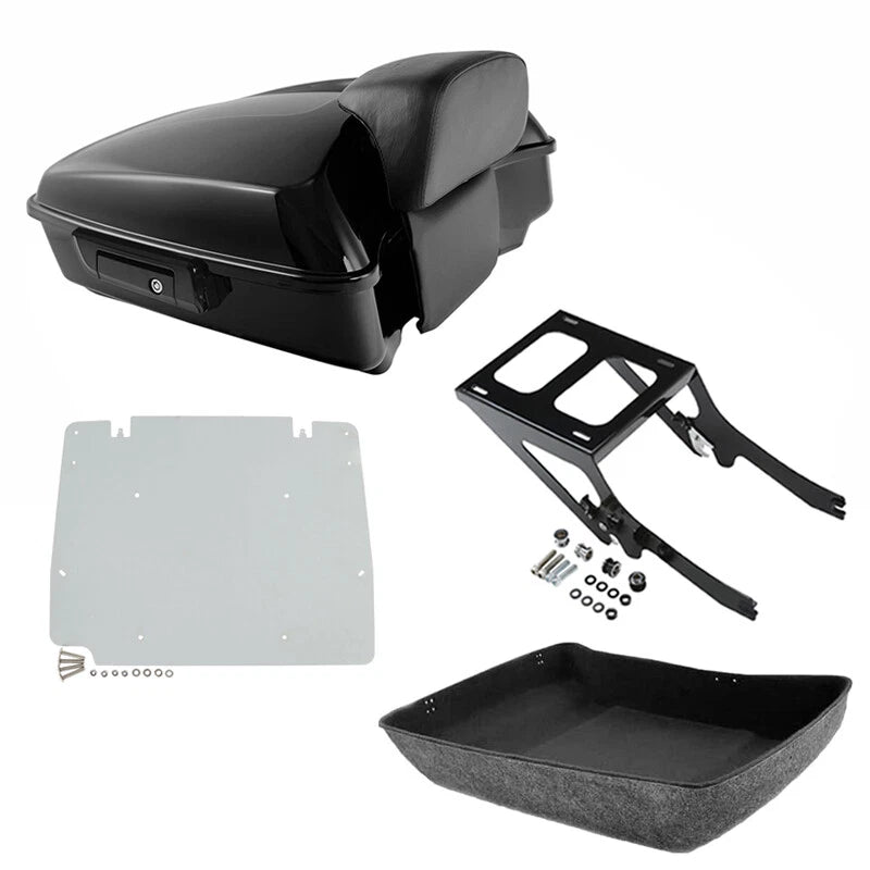 Chopped Trunk Backrest Mount Plate Fit For Harley Heritage Classic Flhcs 2018-26