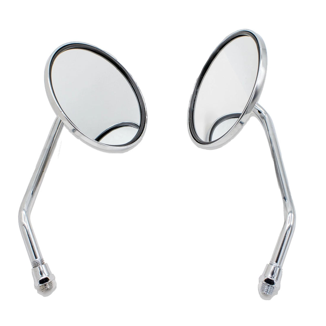 10mm Chrome Motorcycle Scooter Mirrors for Yamaha Harley Kawasaki Suzuki Vespa