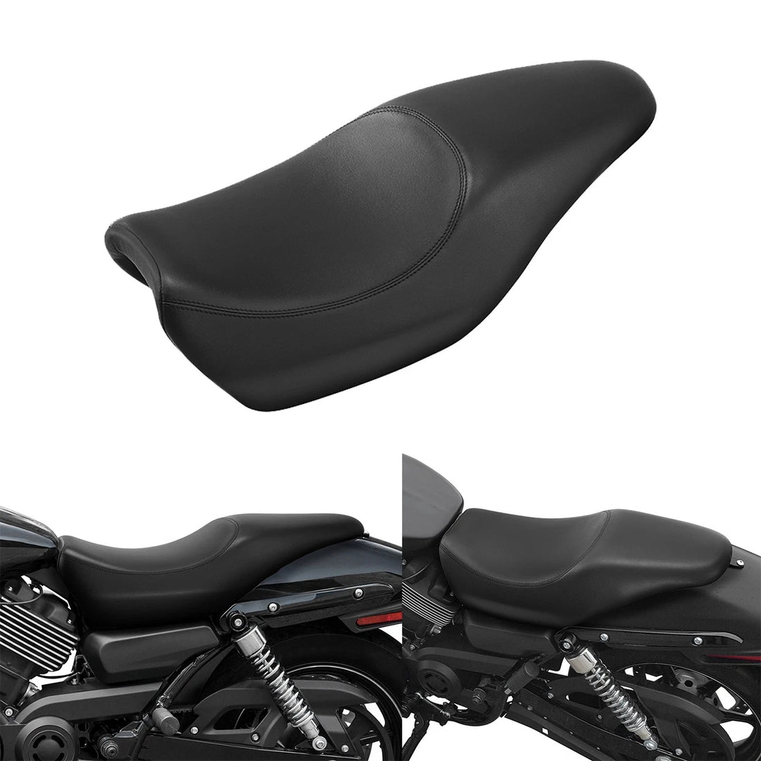 Two Up Driver Passenger Seat Fit For Harley Street XG500 XG750 2015-2020 Black