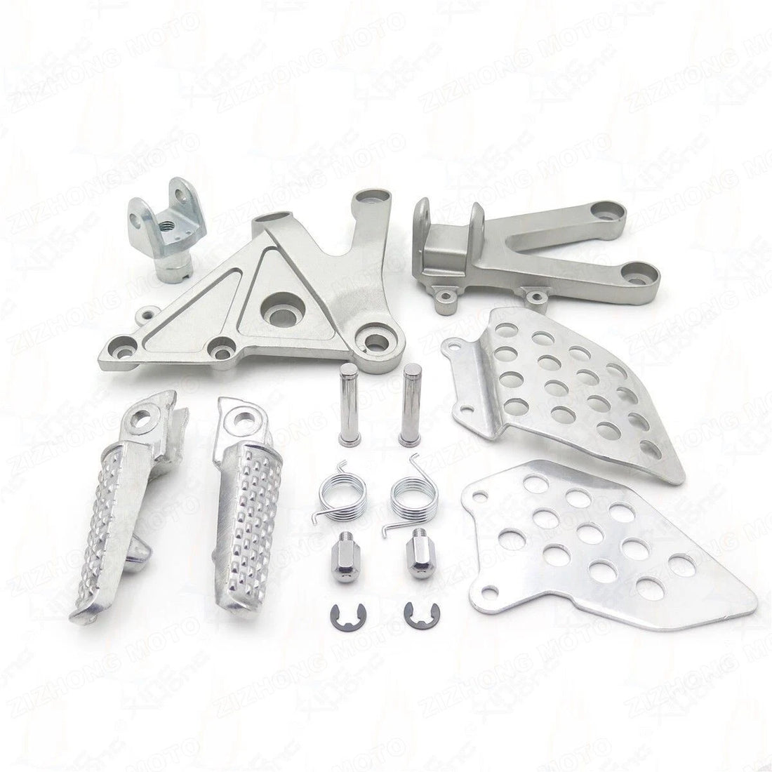 Driver Front Footrests Foot Peg Bracket Silver Fit for Honda CBR600RR 2003-2006