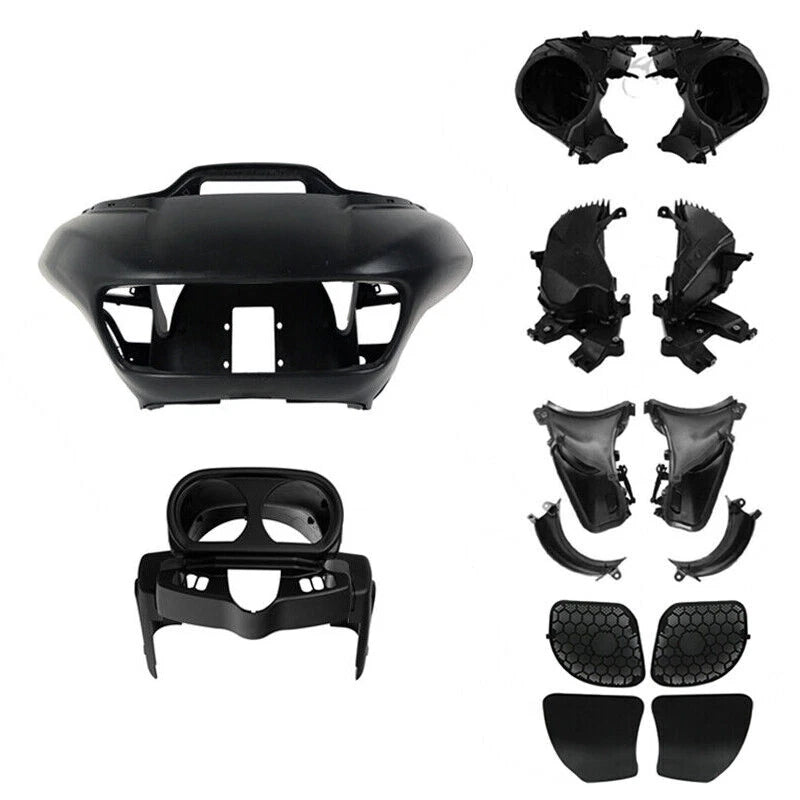 Matte Headlight Fairings Speaker Box Air Duct Fit For Harley Road Glide 15-2024