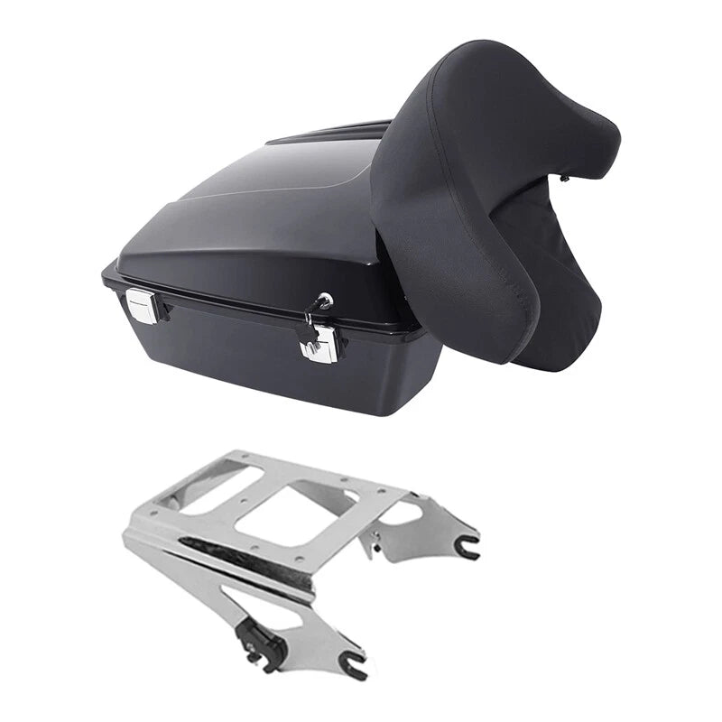Chopped Trunk Backrest Mount Rack Fits For Harley Touring 2009-13