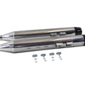 V-Twin 30-4053 Chrome Black Tipped 4" Mufflers for Harley Touring 95-16