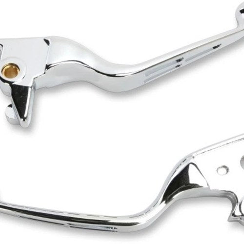 Drag Specialties 0610-1684 Chrome Slotted Lever Set for Softail 15-23