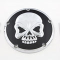 Black Chrome Skull Derby Clutch Cover for Harley Davidson Twin Cam 00-17