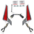 Custom Dynamics Fascia LED Panels Chrome & Red for 14-24 FLHX/FLTRX/FLHRS