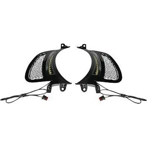 Custom Dynamics Black Vent Inserts with LED Lights for Road Glide 15-21