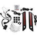Custom Dynamics Red Black Saddlebag Latch Dual Color LED Lights 14-21 Touring