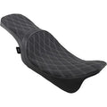 Drag Specialties Predator 2-Up Silver Double Diamond Seat Harley Touring 08-23