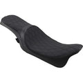 Drag Specialties Predator 2-Up Black Double Diamond Seat Harley Touring 08-20