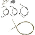 LA Choppers LA-8155KT-13 Stainless Braided Handlebar Cable/Brake Line Kit 12-14"