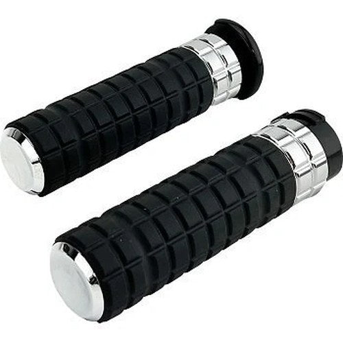 Arlen Ness 500-001 Chrome Speedliner Hand Grips for Harley Cable Op Throttle
