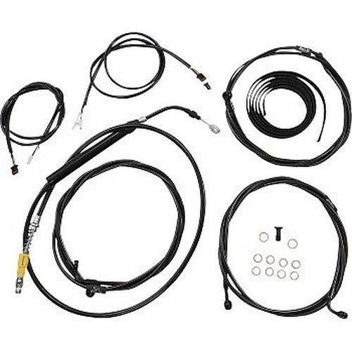 LA Choppers LA-8058KT3-13M Black Midnight Cable Kit for 12-14" Apes