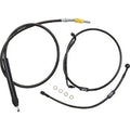 LA Choppers LA-8155KT-19M Black Midnight Braided Handlebar Cable/Brake Line Kit