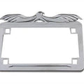 V-Twin 42-1037 Chrome 4" x 7" License Plate Frame Flying Eagle for Motorcycles