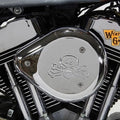 V-Twin 34-1704 Chrome Skull Wyatt Gatling Air Cleaner Assembly Sportster 91-06