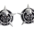 V-Twin 48-1621 Skull on Star License Plate Topper Set