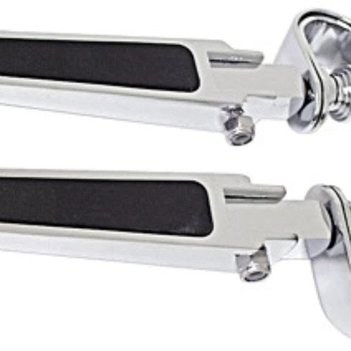 V-Factor 24008 Chrome & Rubber Highway Foot Pegs for 1" or 1-1/4" Engine Guard