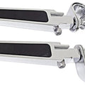 V-Factor 24008 Chrome & Rubber Highway Foot Pegs for 1" or 1-1/4" Engine Guard