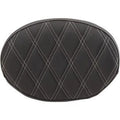 Drag Specialties 0822-0429 Backrest Pad w/ Silver Double Diamond Stitch