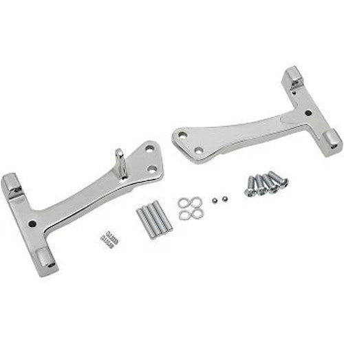 Drag Specialties Chrome Passenger Floorboard Mount Kit for Harley Fxd 06-17
